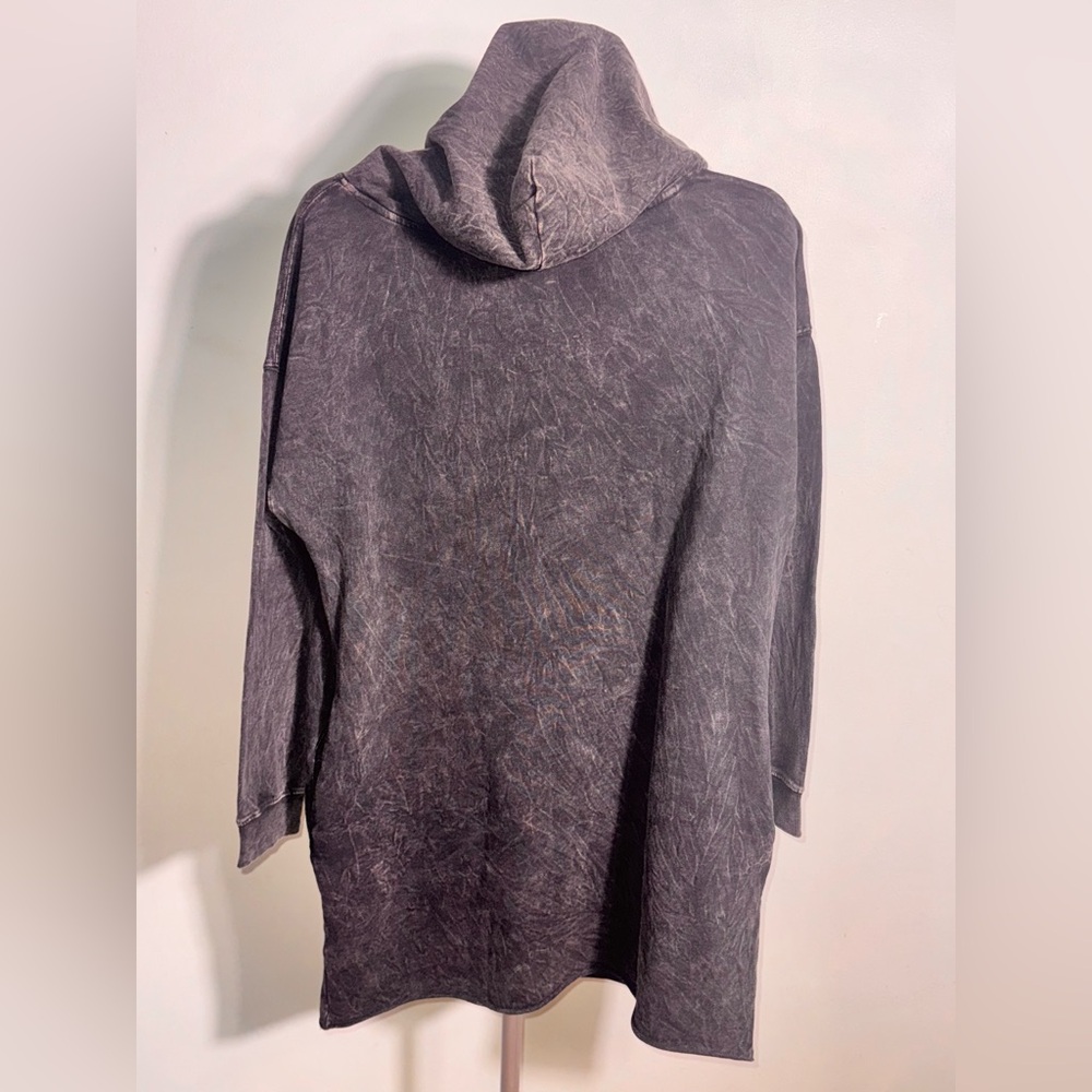 Vintage Charcoal and Red AC/DC Hoodie dress with pockets - Picture 4 of 5